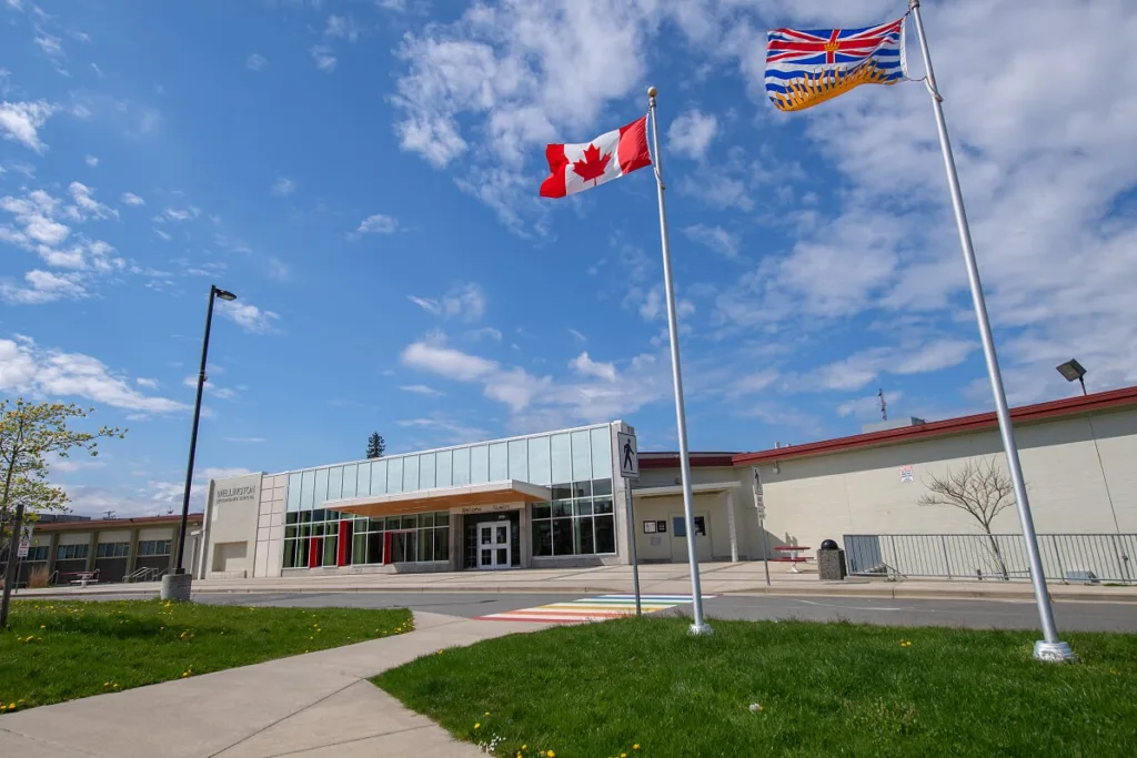 Budova Wellington Secondary School, Nanaimo, Kanada