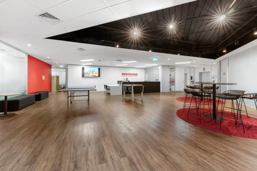Recepcia a oddychová zóna BROWNS Melbourne