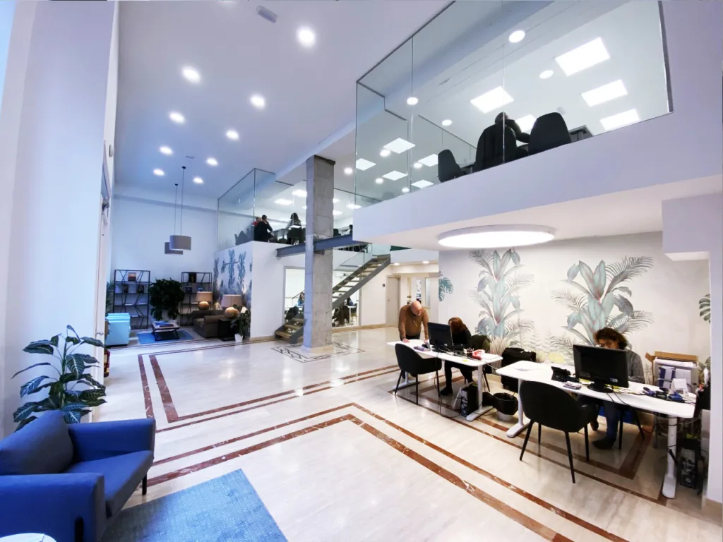 Recepcia vo vstupnej hale, Enforex Madrid