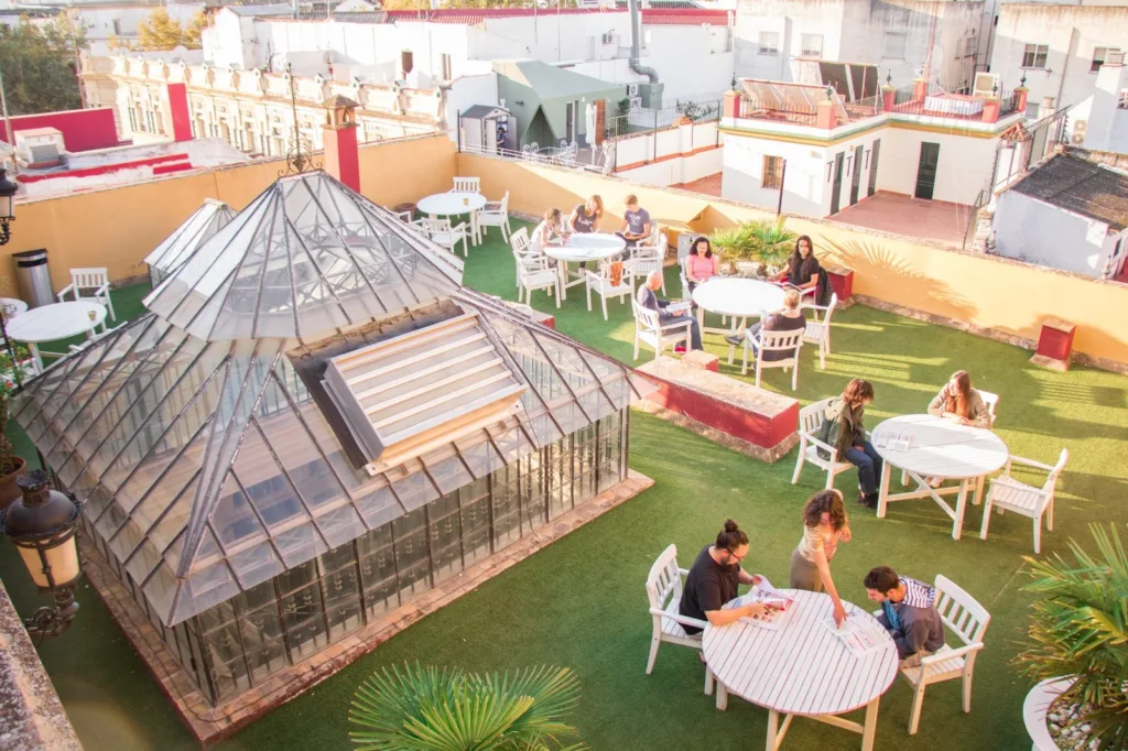 Strešná terasa školy, Enforex Sevilla